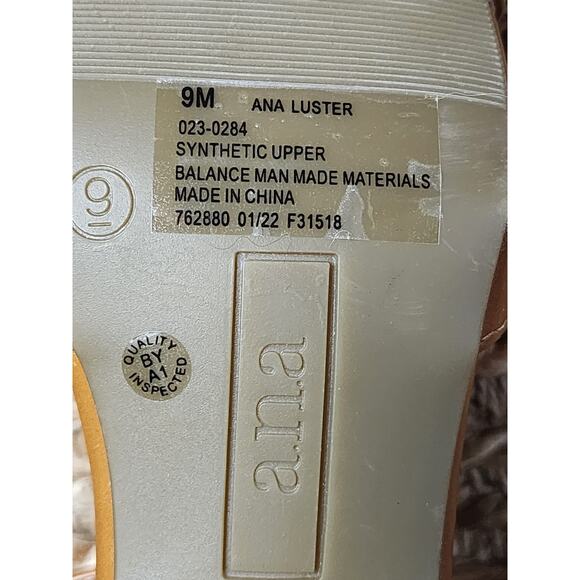 A.N.A A New Approach Sandals Women's 9 M Ana Luster Cognac Shoes New - Picture 10 of 10